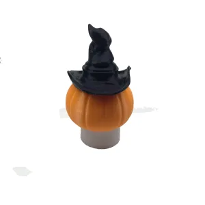 Lámpara de Calabaza con Sombrero de Bruja